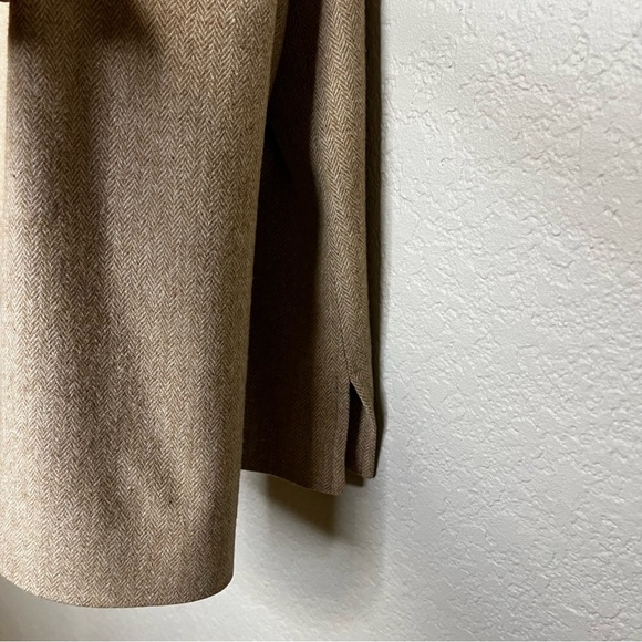 Pendleton Vintage Women's Tan Herringbone Button Down Virgin Wool Jacket Size 18 - Picture 5 of 16